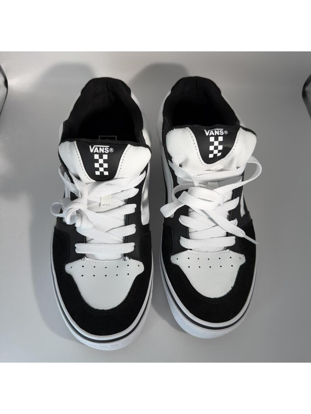 Vans Caldrone Black White VN000CSPBA2 Men's Size 12 Skate Sneakers New